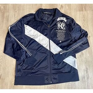 Rocawear Dynasty RW-99 Men's Track Jacket Navy White Graphic Concert Tour